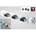 SUPPORTO DA MURO A VENTOSA PORTA SCOPE A GANCIO / MOLLA IN METALLO PORT. 4 Kg