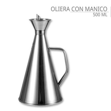 OLIERA ACETIERA DOSATORE SALVA GOCCIA IN ACCIAIO DA 250ml A 1L PORTA OLIO ACETO