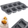 Stampo 8 Mini Plumcake cake torte mousse 36x24x4 cm forme antiadere...