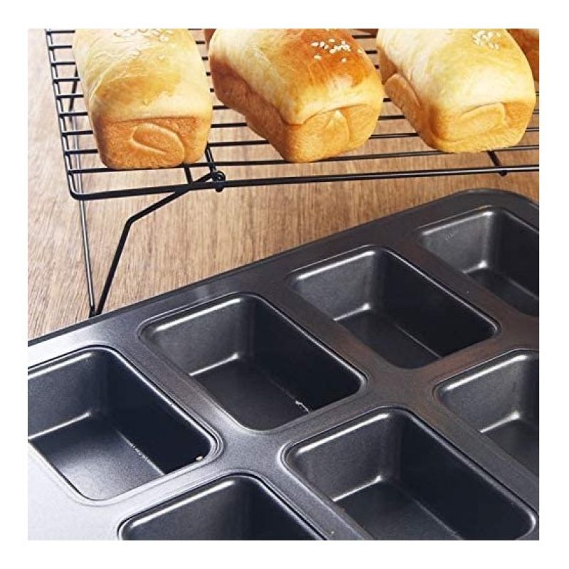 Stampo 8 Mini Plumcake cake torte mousse 36x24x4 cm forme antiadere...