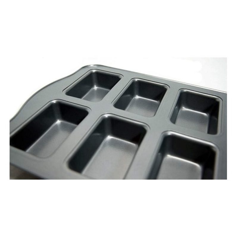 Stampo 8 Mini Plumcake cake torte mousse 36x24x4 cm forme antiadere...