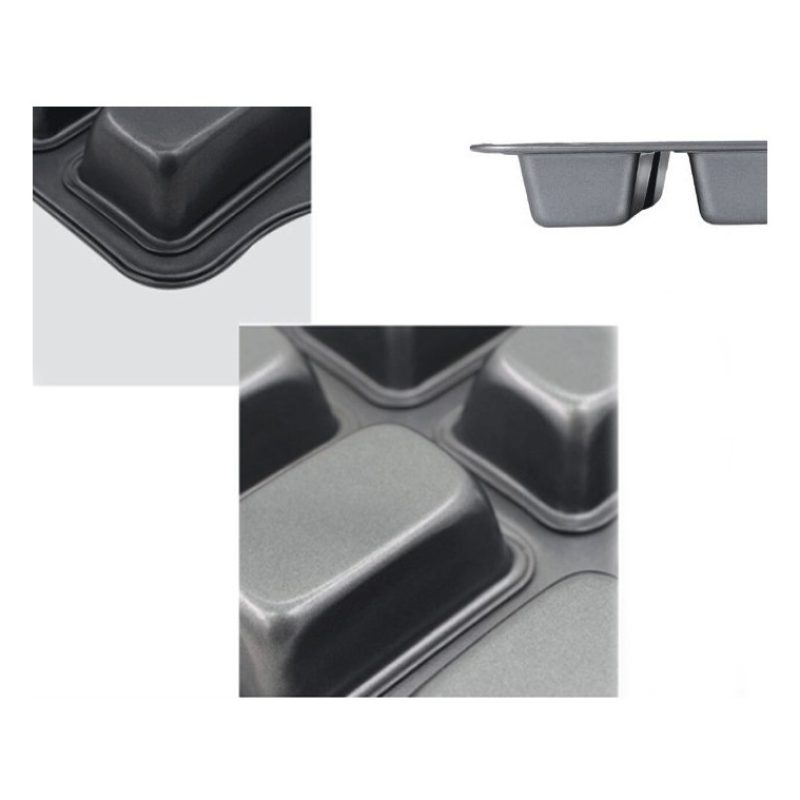 Stampo 8 Mini Plumcake cake torte mousse 36x24x4 cm forme antiadere...