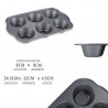 WeHome Stampo Teglia Vassoio Antiaderente 6 Muffin Cupcake Dolci Bu...