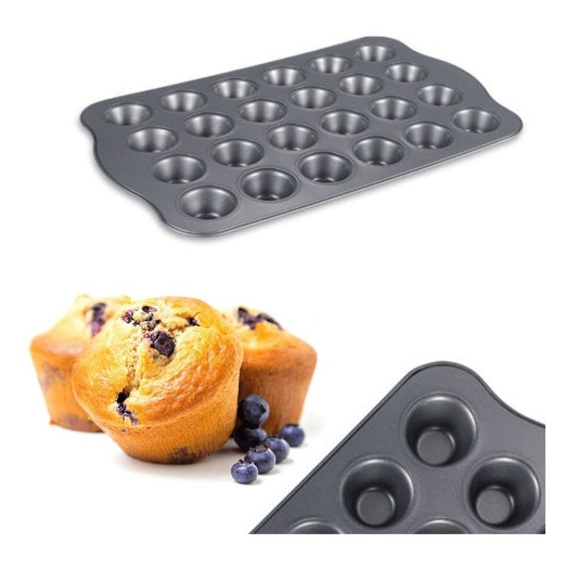 WeHome STAMPO TEGLIA MINI CUPCAKE MINI MUFFIN FORNO DECORA 24 CAVIT...