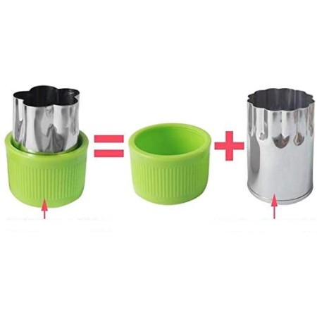 MINI 8 FORMINE PER FRUTTA VERDURA FORMAGGI CUCINA FESTA ACCIAIO STAMPO COOKIE