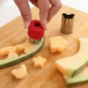 MINI 8 FORMINE PER FRUTTA VERDURA FORMAGGI CUCINA FESTA ACCIAIO STAMPO COOKIE