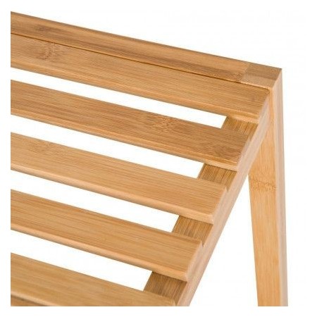 Scaffale in legno bamboo 3 ripiani dispensa mensole libreria bagno espositore
