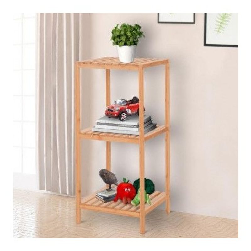 WeHome Scaffale in legno bamboo 3 ripiani dispensa mensole libreria...