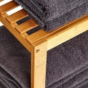 Scaffale in legno bamboo 3 ripiani dispensa mensole libreria bagno espositore