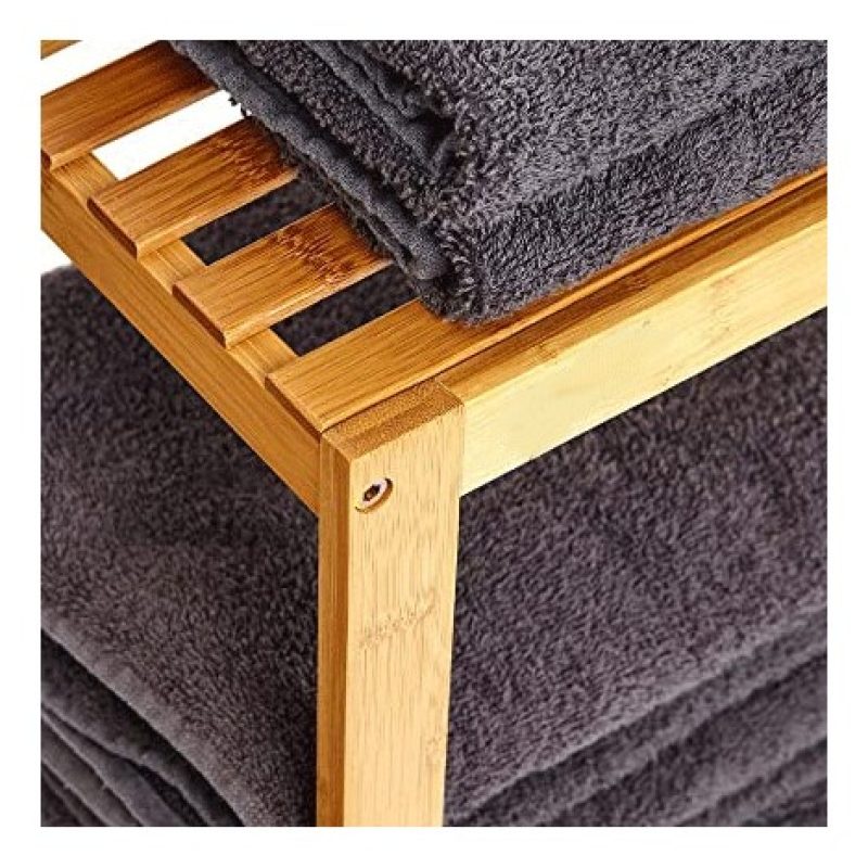 WeHome Scaffale in legno bamboo 3 ripiani dispensa mensole libreria...