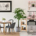 Scaffale in legno bamboo 3 ripiani dispensa mensole libreria bagno espositore