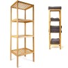 WeHome Scaffale in legno bamboo 4 ripiani dispensa mensole libreria...