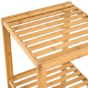 Scaffale in legno bamboo 4 ripiani dispensa mensole libreria bagno espositore