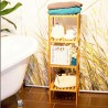WeHome Scaffale in legno bamboo 4 ripiani dispensa mensole libreria...