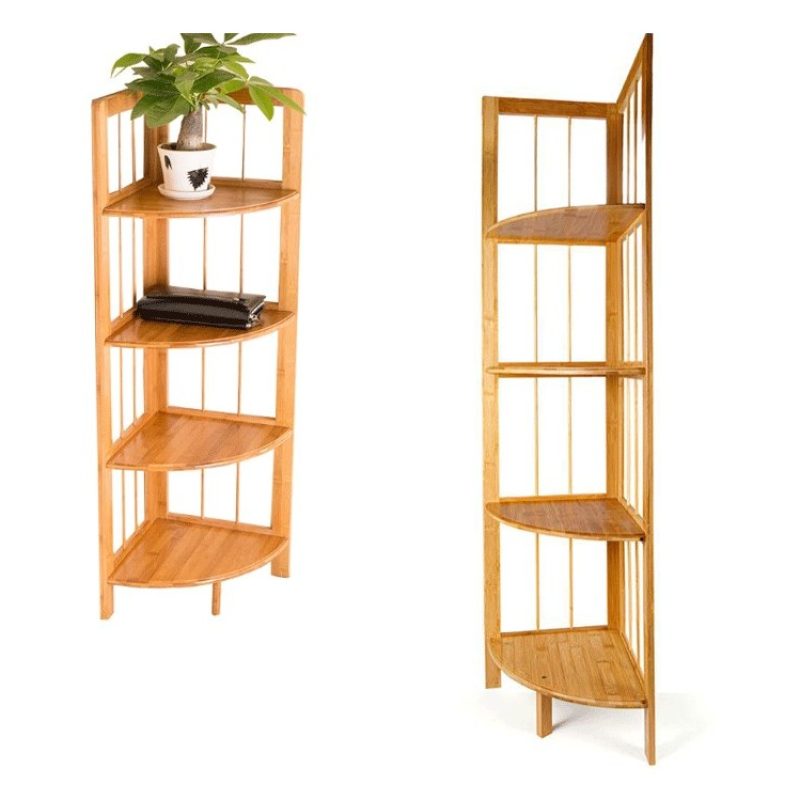 WeHome Scaffale in legno bamboo 4 ripiani dispensa mensola libreria...