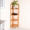 WeHome Scaffale in legno bamboo 4 ripiani dispensa mensola libreria...