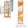 WeHome Scaffale in legno bamboo 4 ripiani dispensa mensola libreria...