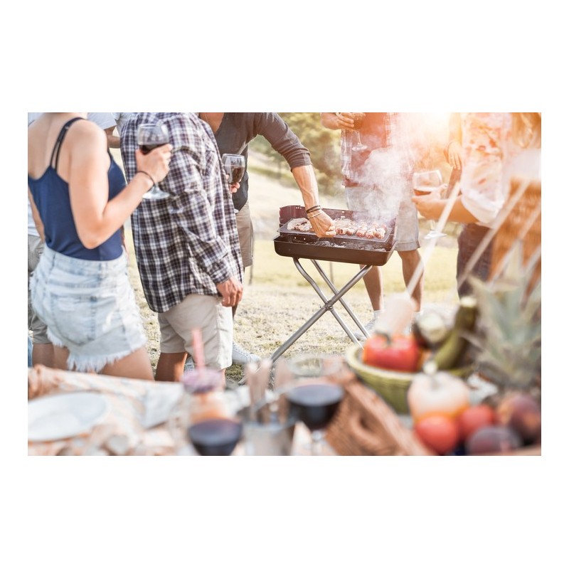 Fil Casalinghi Griglia barbecue a carbonella portatile da picnic ca...