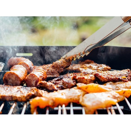 Barbecue Pic nic acciaio con griglia pieghevole richiudibile valigia Campeggio