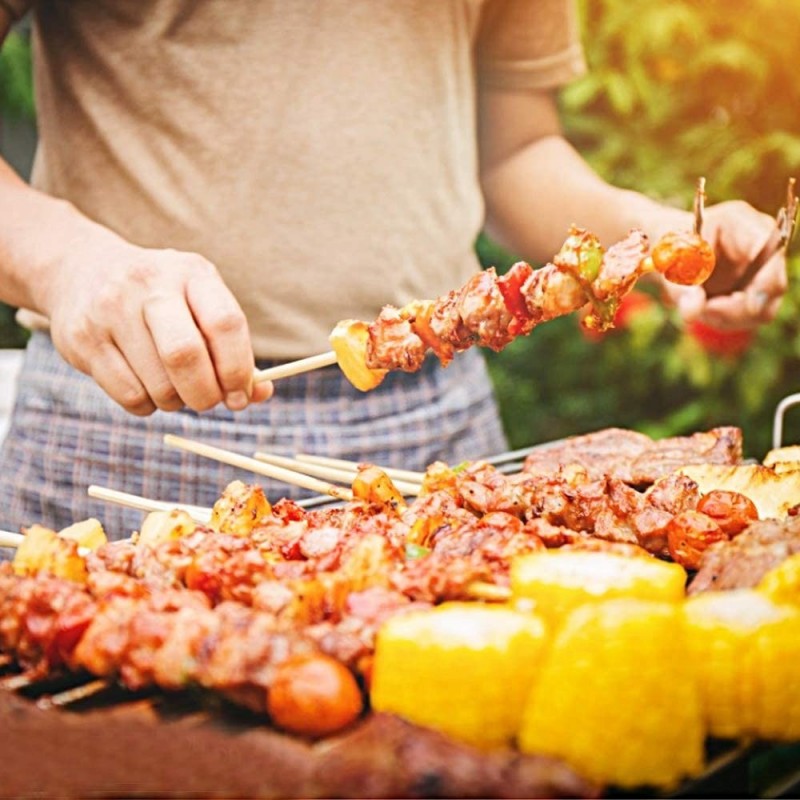 Fil Casalinghi Barbecue Pic nic acciaio con griglia pieghevole rich...