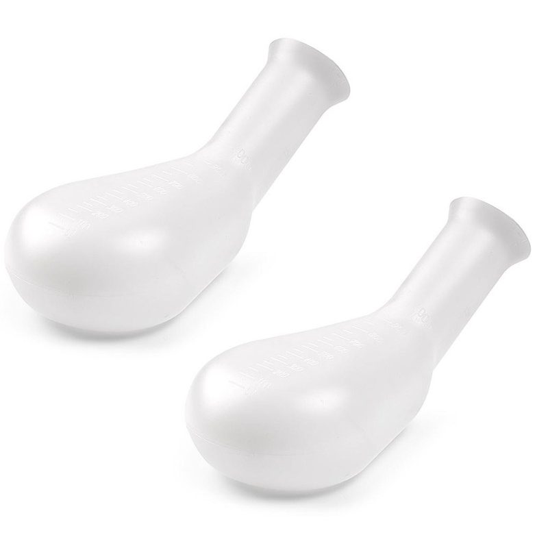 2x URINALE DA UOMO in plastica bianco maschile per ammalati e degen...