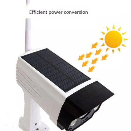 TELECAMERA FINTA PANNELLO SOLARE CON SENSORE DI MOVIMENTO 20 LED FARETTO LUCE