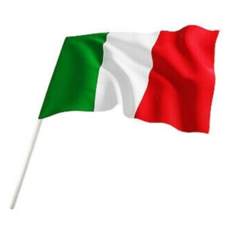 Hongu BANDIERA NAZIONALE ITALIA ITALIANA TRICOLORE ASOLA x ASTA 70x...