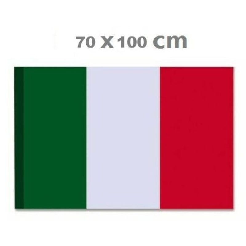 Hongu BANDIERA NAZIONALE ITALIA ITALIANA TRICOLORE ASOLA x ASTA 70x...