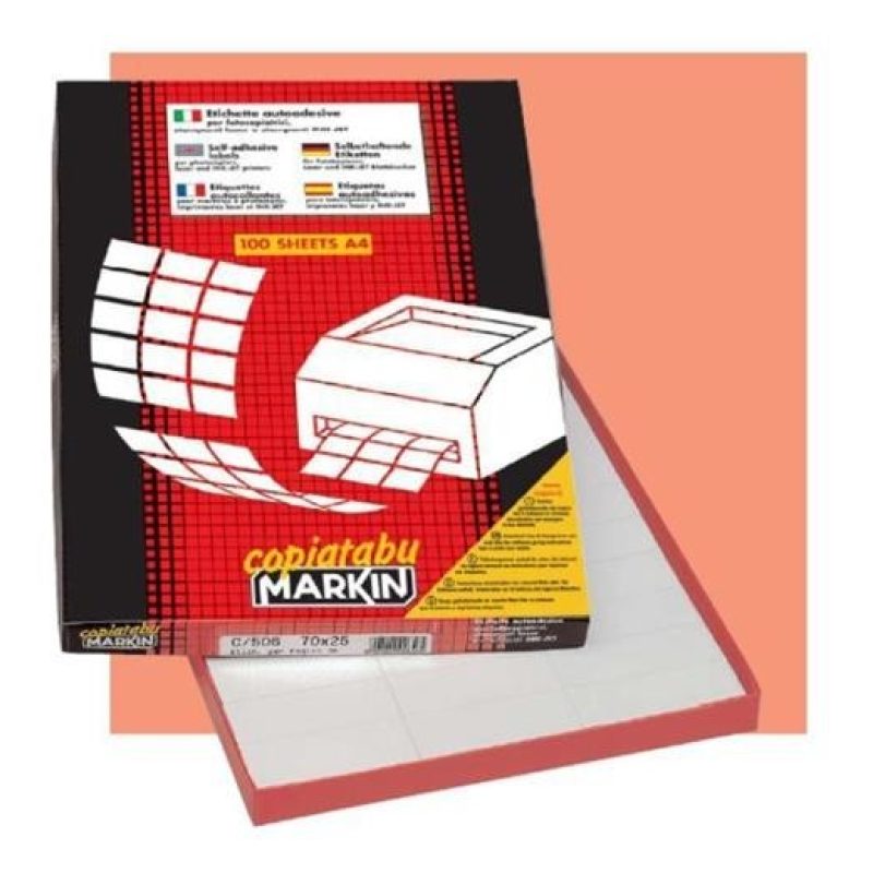 Markin 1600 MARKIN ETICHETTE ADESIVE BIANCHE CON MARGINE 145X17MM C...