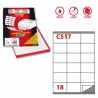 Markin 1800 MARKIN ETICHETTE ADESIVE BIANCHE CON MARGINE 70X48MM C5...