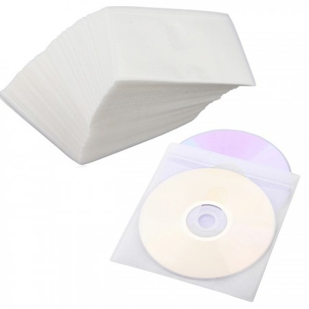 600x buste bustine protettive CD musica custodie vuote DVD plastica PP 13x14cm