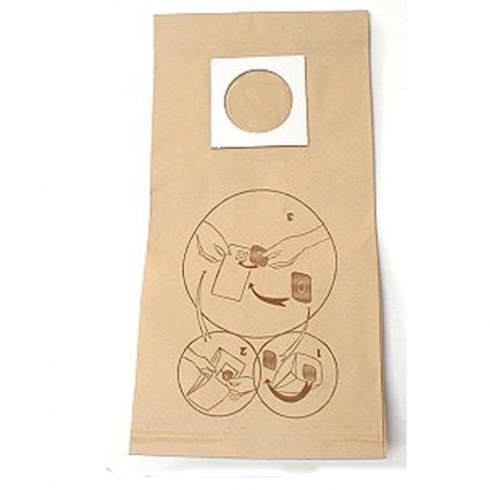 6x sacchetti per aspirapolvere monouso riciclabili in carta ricambio 16,5x31,5cm