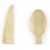 WeHome 24 Set posate monouso in legno cucchiaio forchetta coltello ...