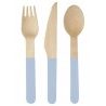 WeHome 24 Set posate monouso in legno cucchiaio forchetta coltello ...