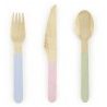 WeHome 24 Set posate monouso in legno cucchiaio forchetta coltello ...