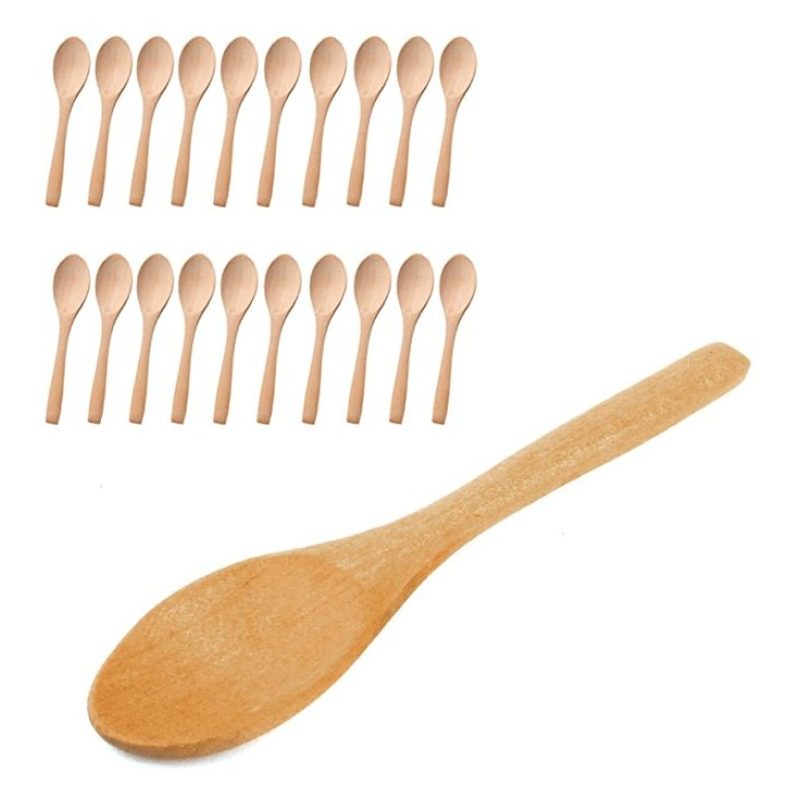 WeHome 48x cucchiai monouso in legno cucchiaio usa e getta posate p...