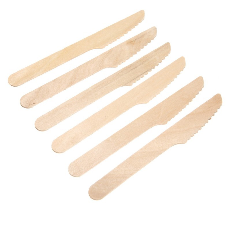 240x coltelli monouso in legno usa e getta posate picnic all'aperto ecologici