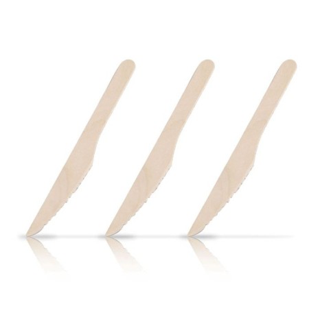 240x coltelli monouso in legno usa e getta posate picnic all'aperto ecologici
