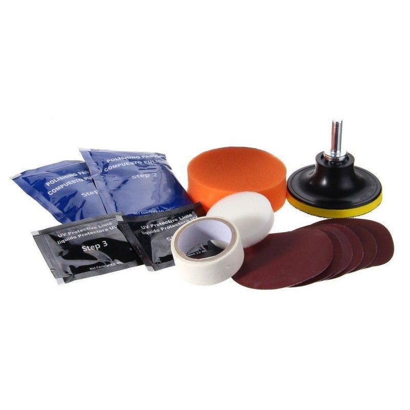 Kit pulizia restauro fari auto moto camper lucidante rigenerante DIY