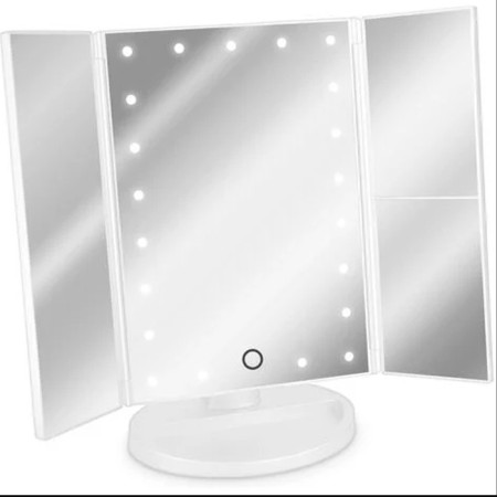 Specchio per trucco con luci regolabile con ingrandimento2x/3x 22LED touch donna