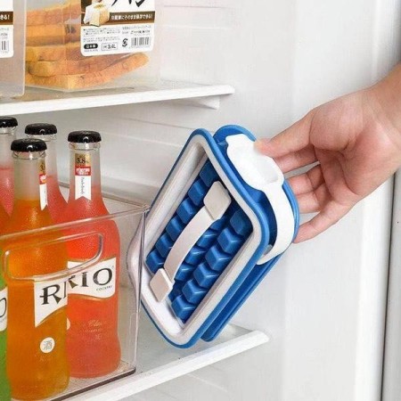 Stampo per ghiaccio portatile 18 pezzi ice cube cubetti Vaschetta casa chiusura