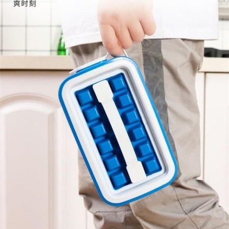 Stampo per ghiaccio portatile 18 pezzi ice cube cubetti Vaschetta casa chiusura