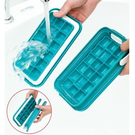 Stampo per ghiaccio portatile 18 pezzi ice cube cubetti Vaschetta casa chiusura