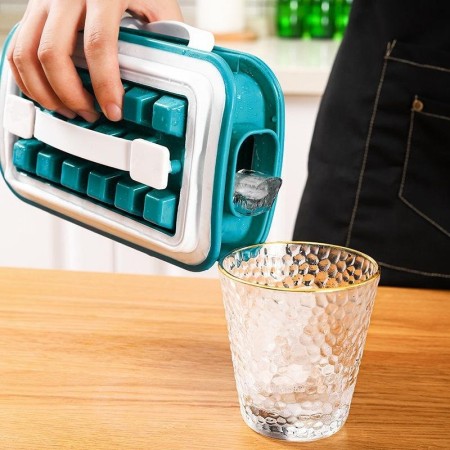 Stampo per ghiaccio portatile 18 pezzi ice cube cubetti Vaschetta casa chiusura