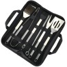 Hongu Kit barbecue set 10 pezzi in acciaio inossidabile griglia est...