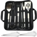 Kit barbecue set 20 pezzi in acciaio inossidabile griglia esterno bbq con borsa