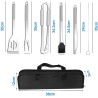 Hongu Kit barbecue set 20 pezzi in acciaio inossidabile griglia est...
