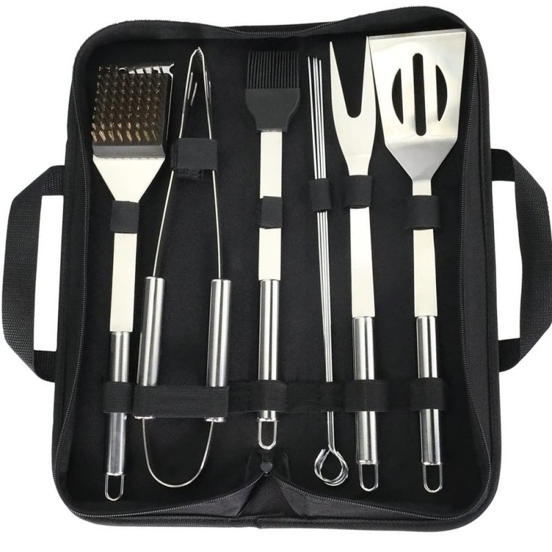 Hongu Kit barbecue set 20 pezzi in acciaio inossidabile griglia est...
