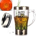 Tazza self mixing cup in alluminio automescolante miscela caffè latte 350ml mug