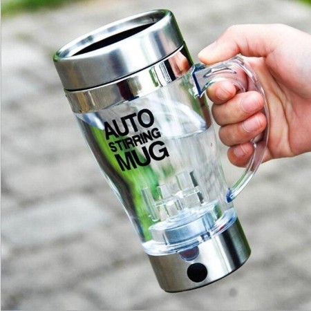 Tazza self mixing cup in alluminio automescolante miscela caffè latte 350ml mug